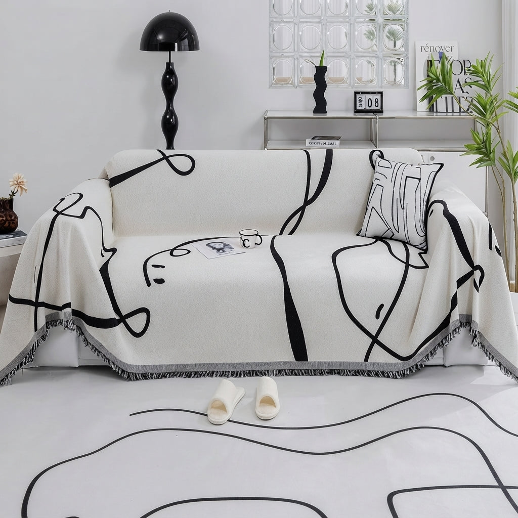 Aethel - Abstract Line Sofa Throw3