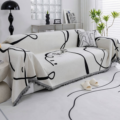 Aethel - Abstract Line Sofa Throw4
