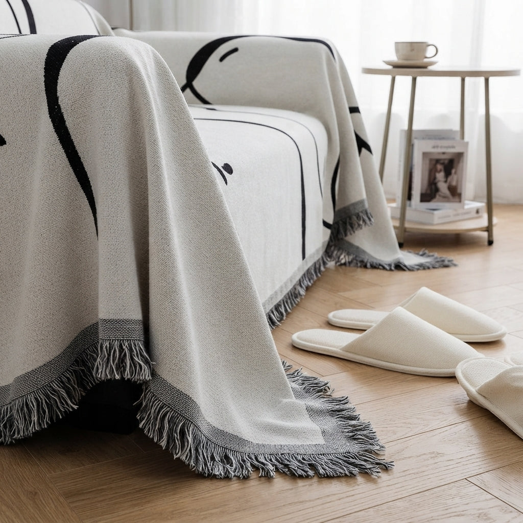 Aethel - Abstract Line Sofa Throw5