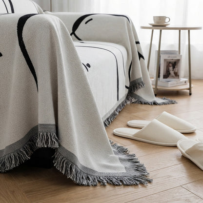 Aethel - Abstract Line Sofa Throw5
