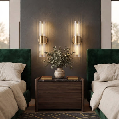 Avelis - Ribbed Clear Wall Light Sconce6