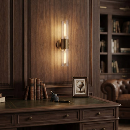 Avelis - Ribbed Clear Wall Light Sconce8