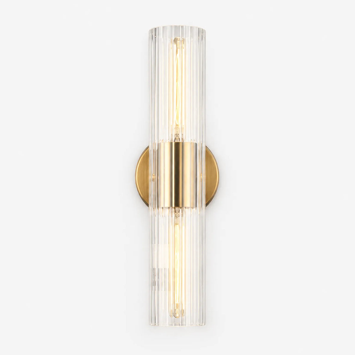 Avelis - Ribbed Clear Wall Light Sconce