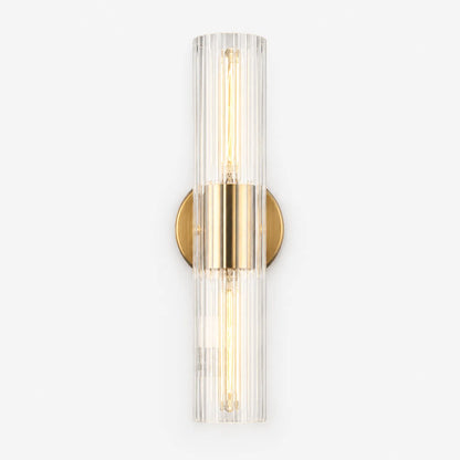 Avelis - Ribbed Clear Wall Light Sconce