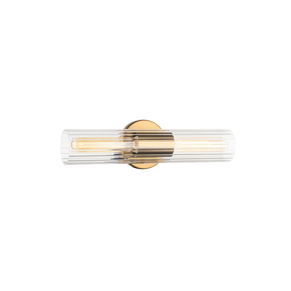Avelis - Ribbed Clear Wall Light Sconce
