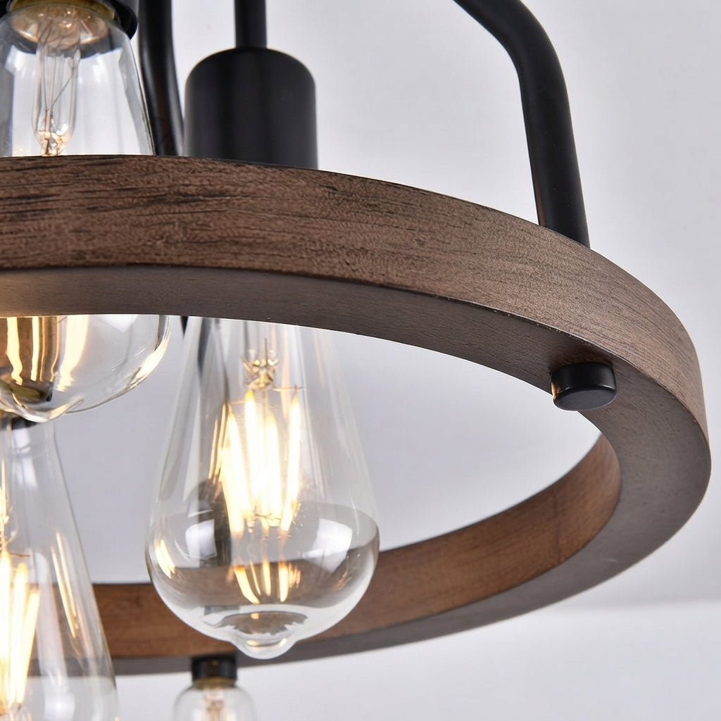 Avenwood - Circular Semi Flush Ceiling Light