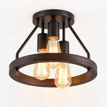 Avenwood - Circular Semi Flush Ceiling Light