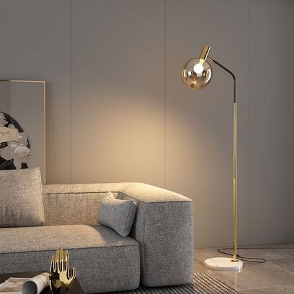 GlasLumo | Nordic Floor Lamp with Adjustable Glass Head