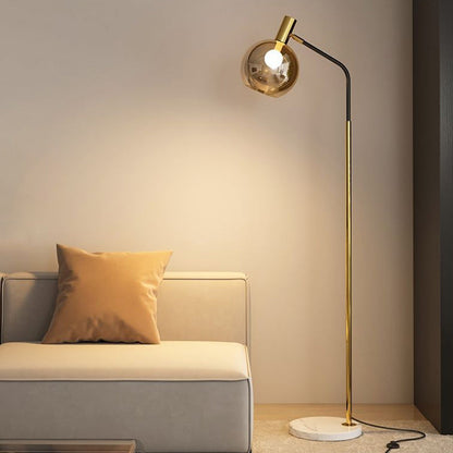 GlasLumo | Nordic Floor Lamp with Adjustable Glass Head