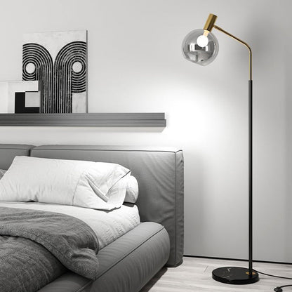 GlasLumo | Nordic Floor Lamp with Adjustable Glass Head