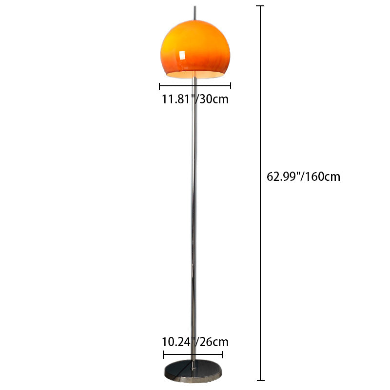 ModiTwin | Modern Mid-Century Mushroom Round Iron Acrylic 2-Light Floor Lamp for Living Room