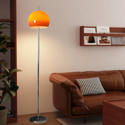 ModiTwin | Modern Mid-Century Mushroom Round Iron Acrylic 2-Light Floor Lamp for Living Room