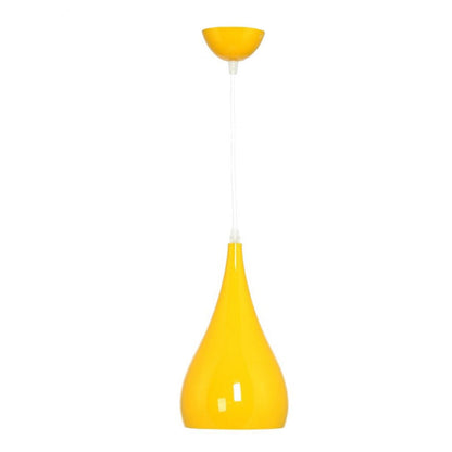 LumoNord | Nordic Iron Wood Aluminium Pumpkin Water Drop 1-Light Pendant Lamp for Dining Room