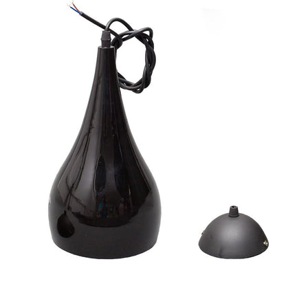LumoNord | Nordic Iron Wood Aluminium Pumpkin Water Drop 1-Light Pendant Lamp for Dining Room
