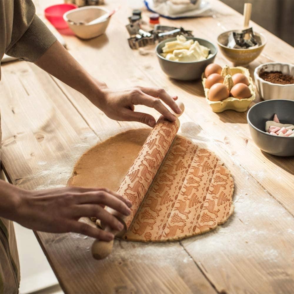 BakeJoy | Rolling Pin with 3D Christmas Patterns2