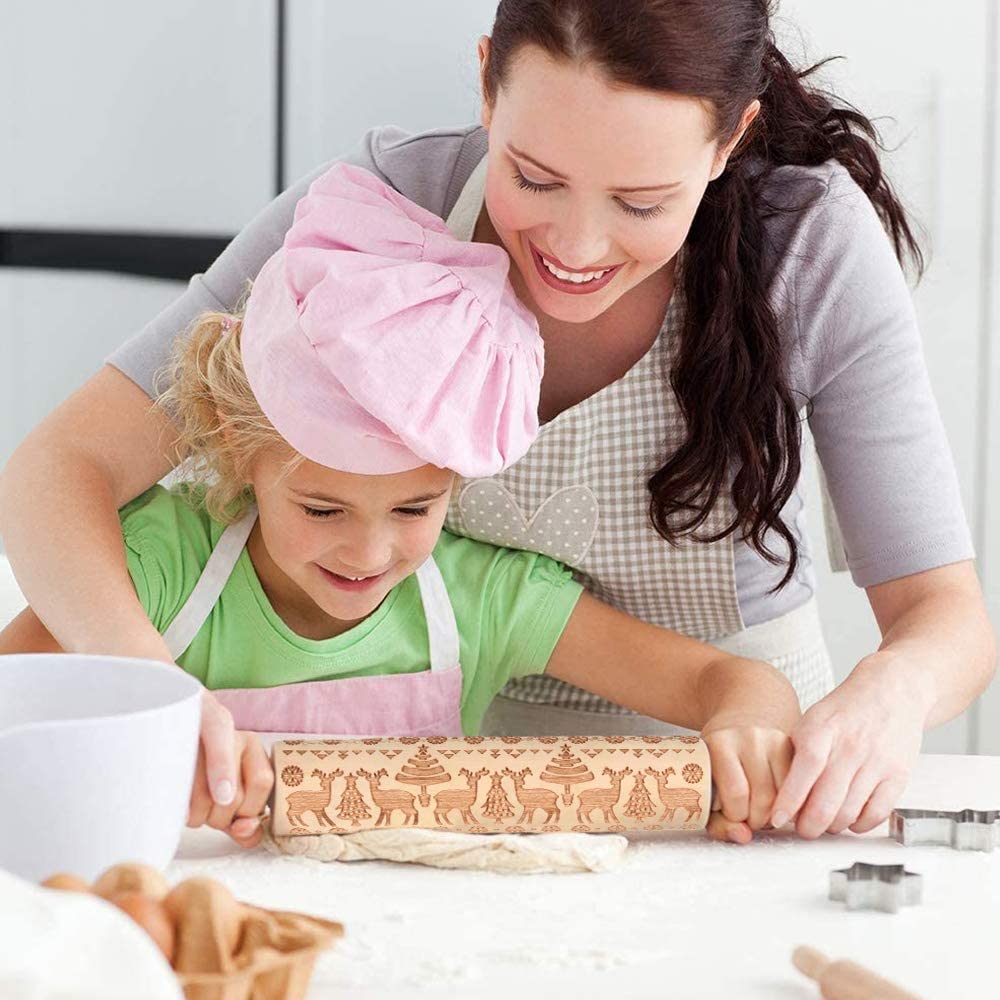 BakeJoy | Rolling Pin with 3D Christmas Patterns5