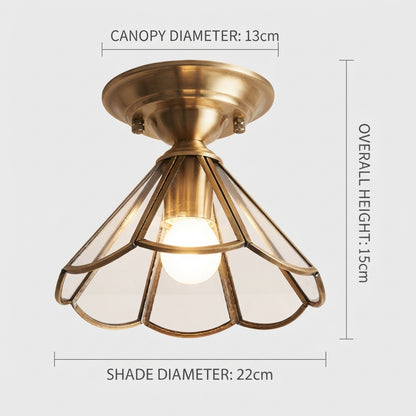 Brassia - Scalloped Semi-Flush Ceiling Light10