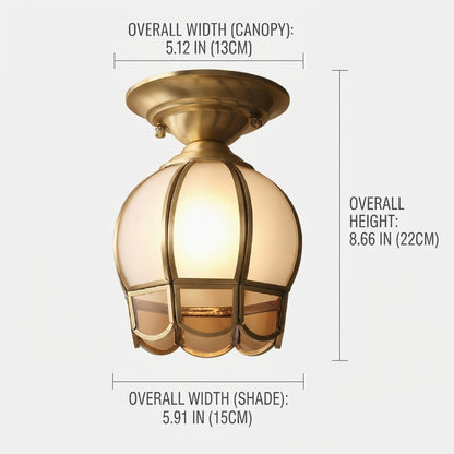 Brassia - Scalloped Semi-Flush Ceiling Light8