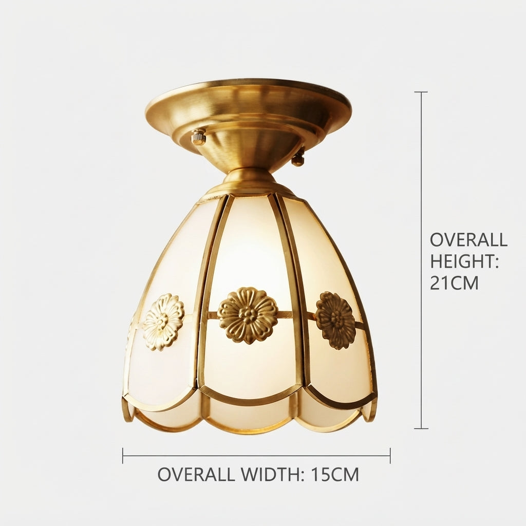 Brassia - Scalloped Semi-Flush Ceiling Light9