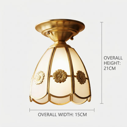 Brassia - Scalloped Semi-Flush Ceiling Light9