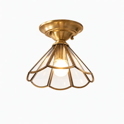 Brassia - Scalloped Semi-Flush Ceiling Light