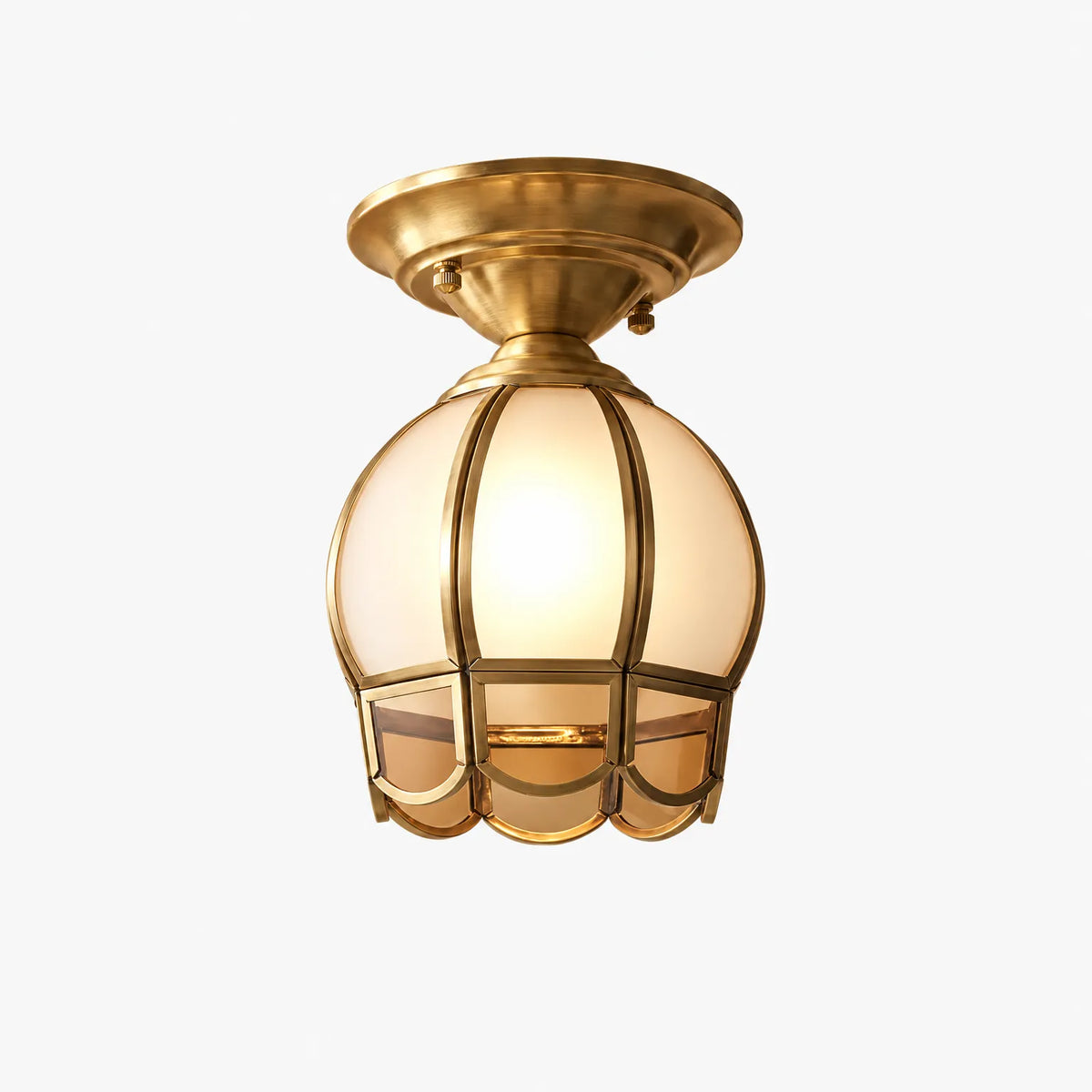 Brassia - Scalloped Semi-Flush Ceiling Light