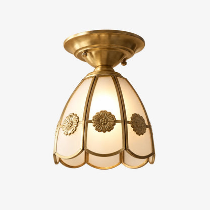 Brassia - Scalloped Semi-Flush Ceiling Light