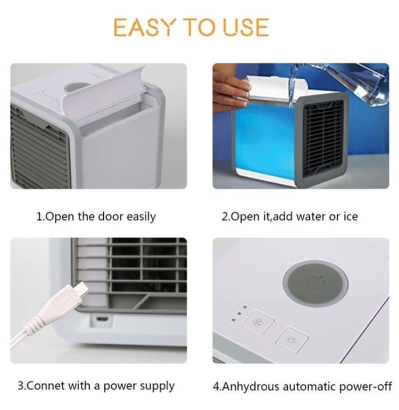 BreezeCube - Compact Desktop Air Cooler