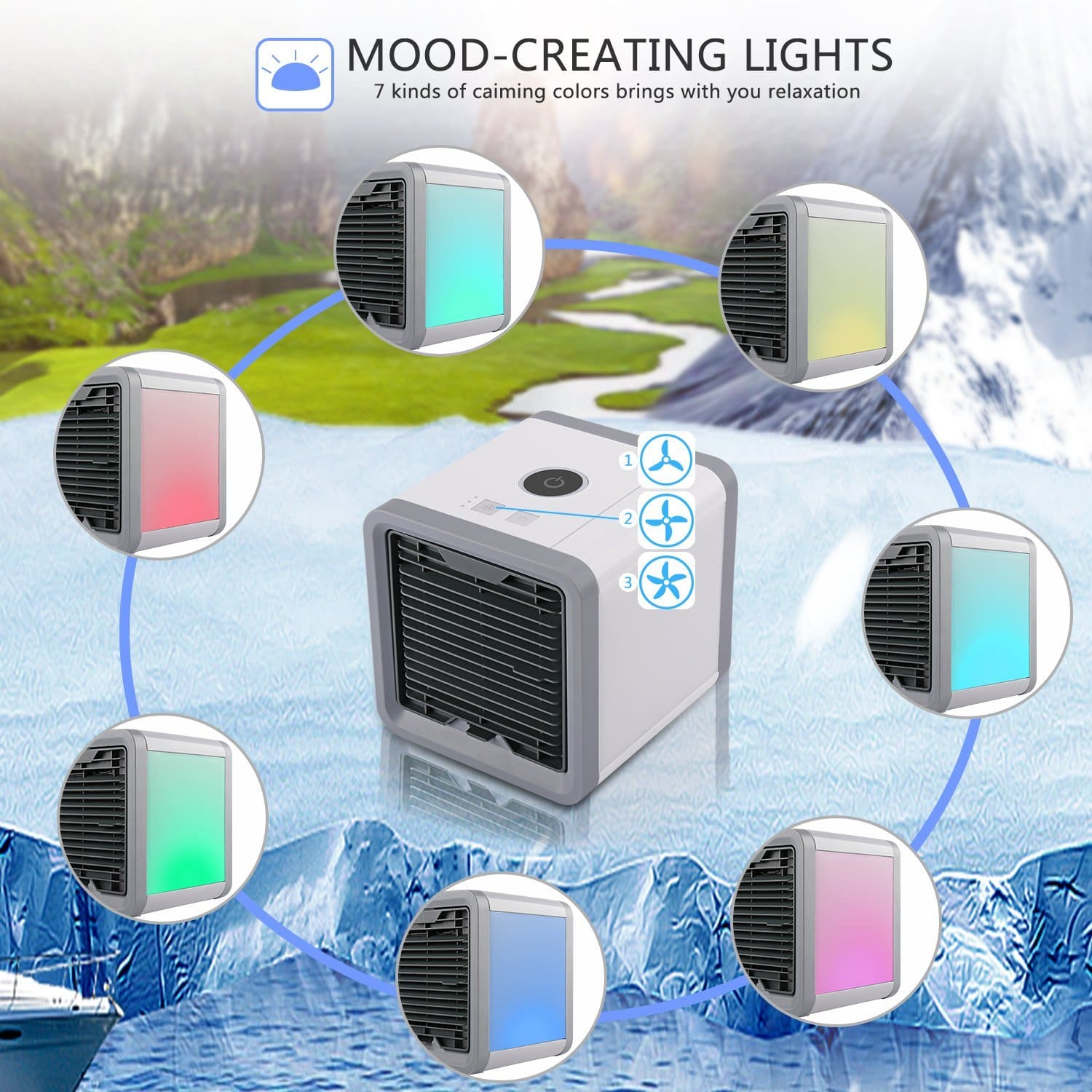 BreezeCube - Compact Desktop Air Cooler