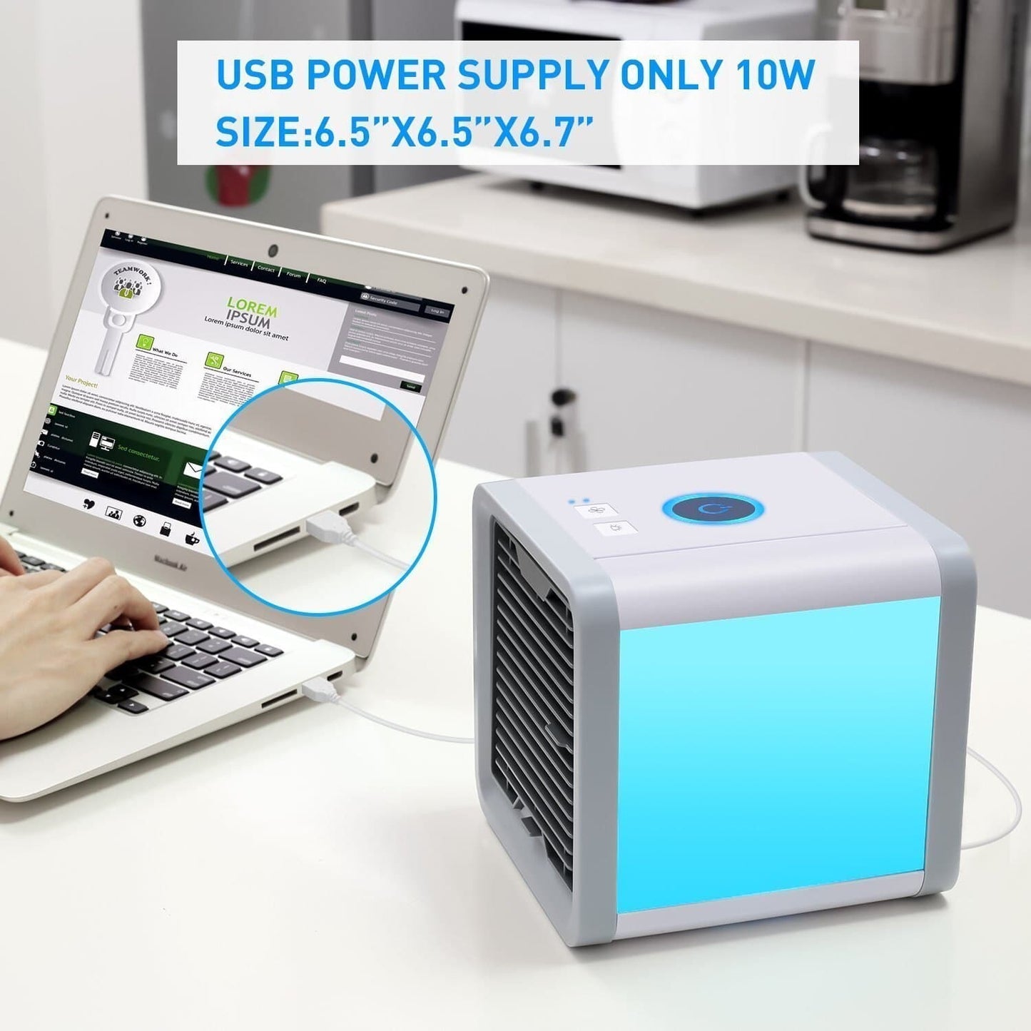 BreezeCube - Compact Desktop Air Cooler