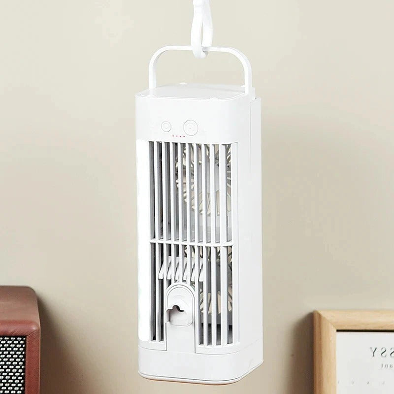 Breezov - Compact Vertical Desk Misting Fan