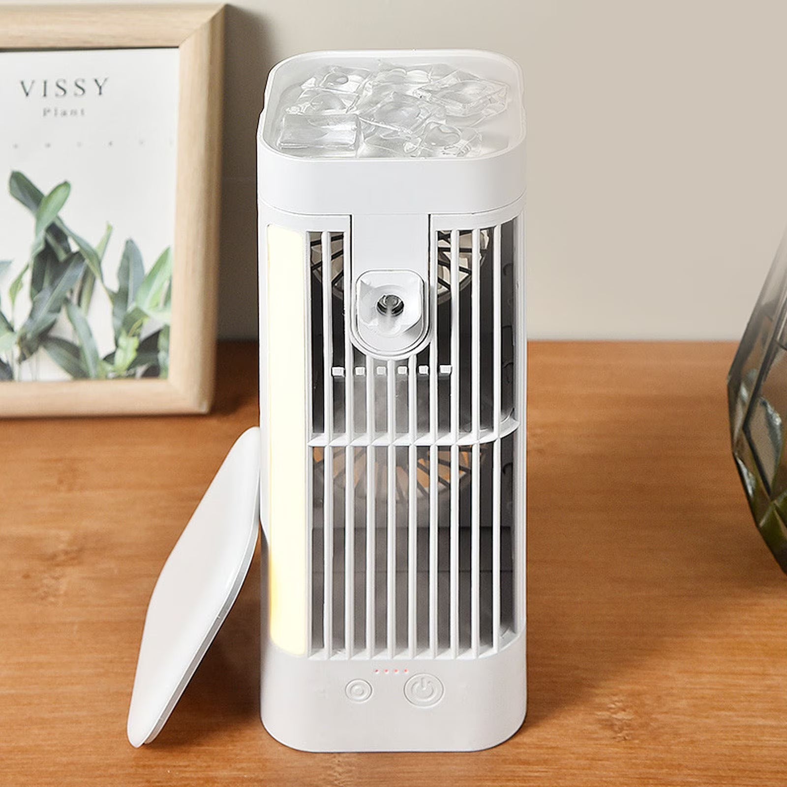 Breezov - Compact Vertical Desk Misting Fan