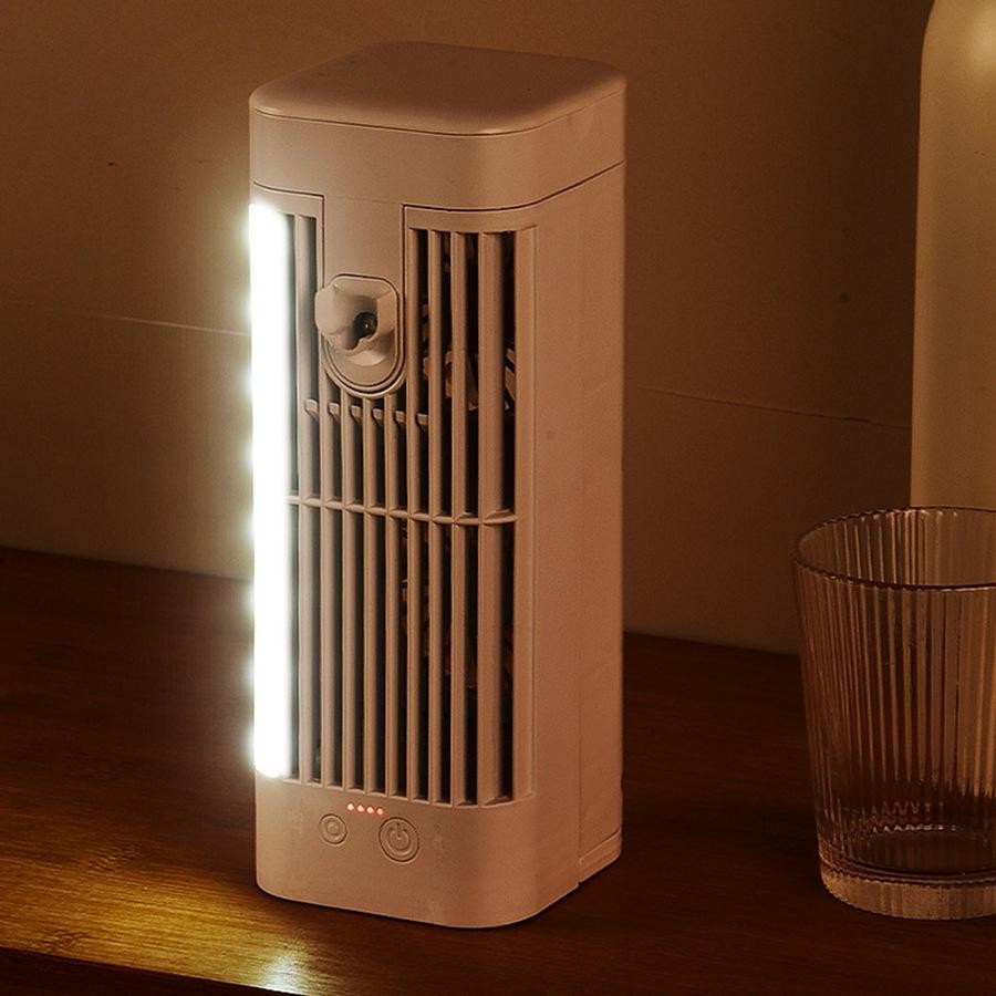 Breezov - Compact Vertical Desk Misting Fan