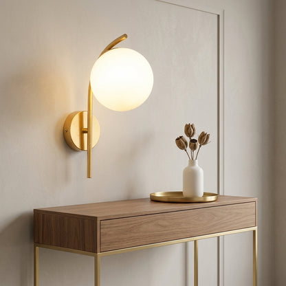 Brivelle - Curved Stem Globe Wall Light1