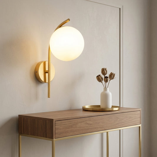 Brivelle - Curved Stem Globe Wall Light1