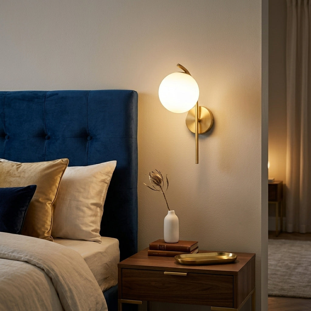 Brivelle - Curved Stem Globe Wall Light5