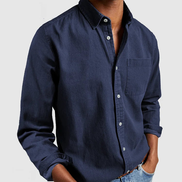 Variant image for Classic White Button Down Shirt for Women - Relaxed Fit with Chest Pocket-1
