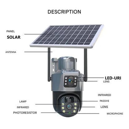 DualGuard | 4K security camera with solar panel