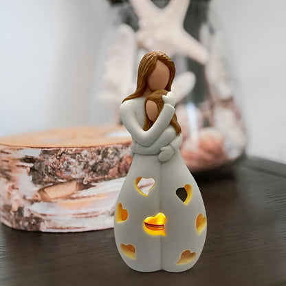 HeartGlow | Heartwarming Mother & Daughter Statue Lamp