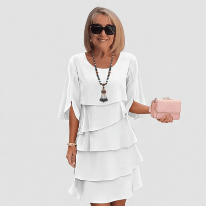 Cascadia - Cascading Tiered Ruffle Wedding Guest Dress