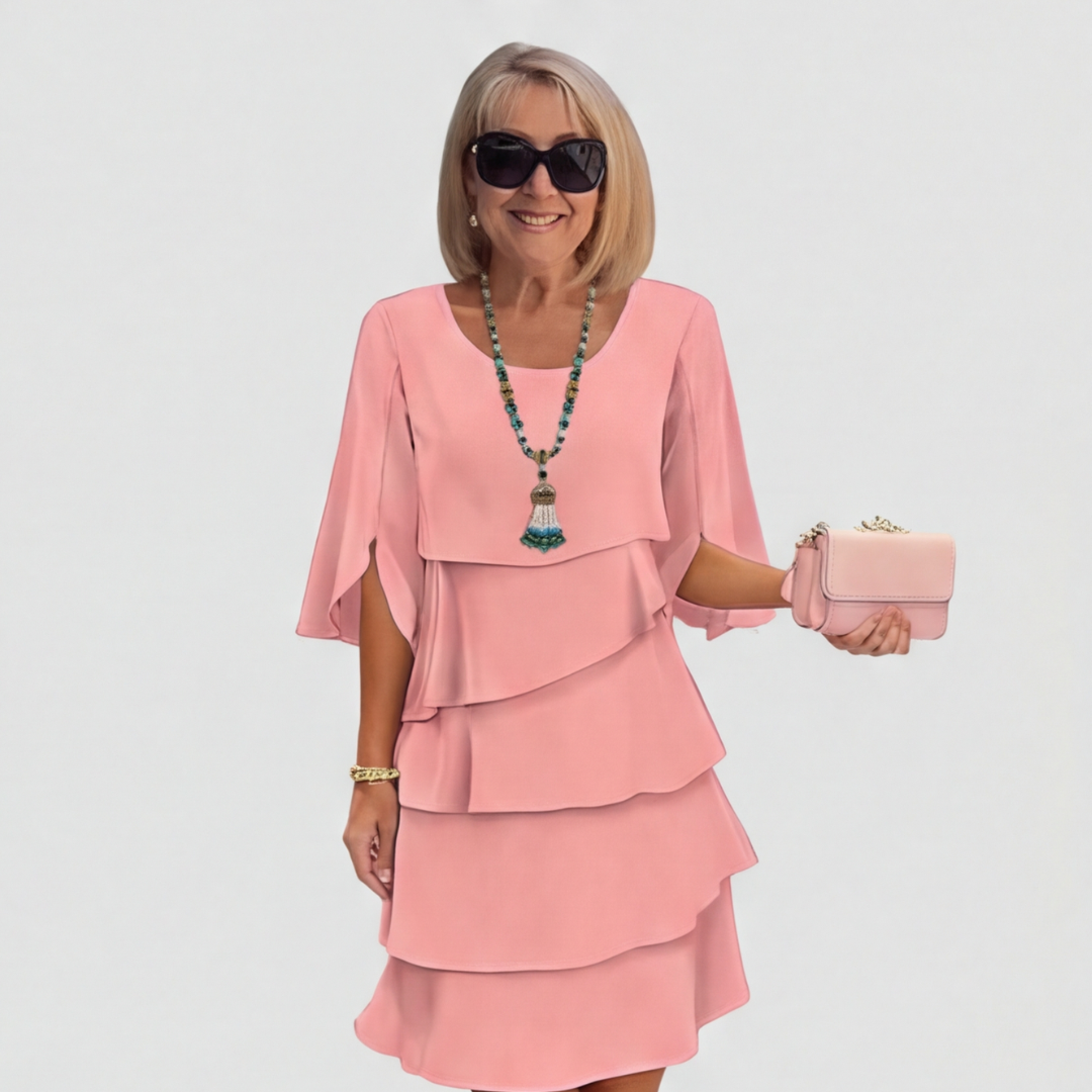 Cascadia - Cascading Tiered Ruffle Wedding Guest Dress