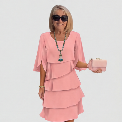 Cascadia - Cascading Tiered Ruffle Wedding Guest Dress