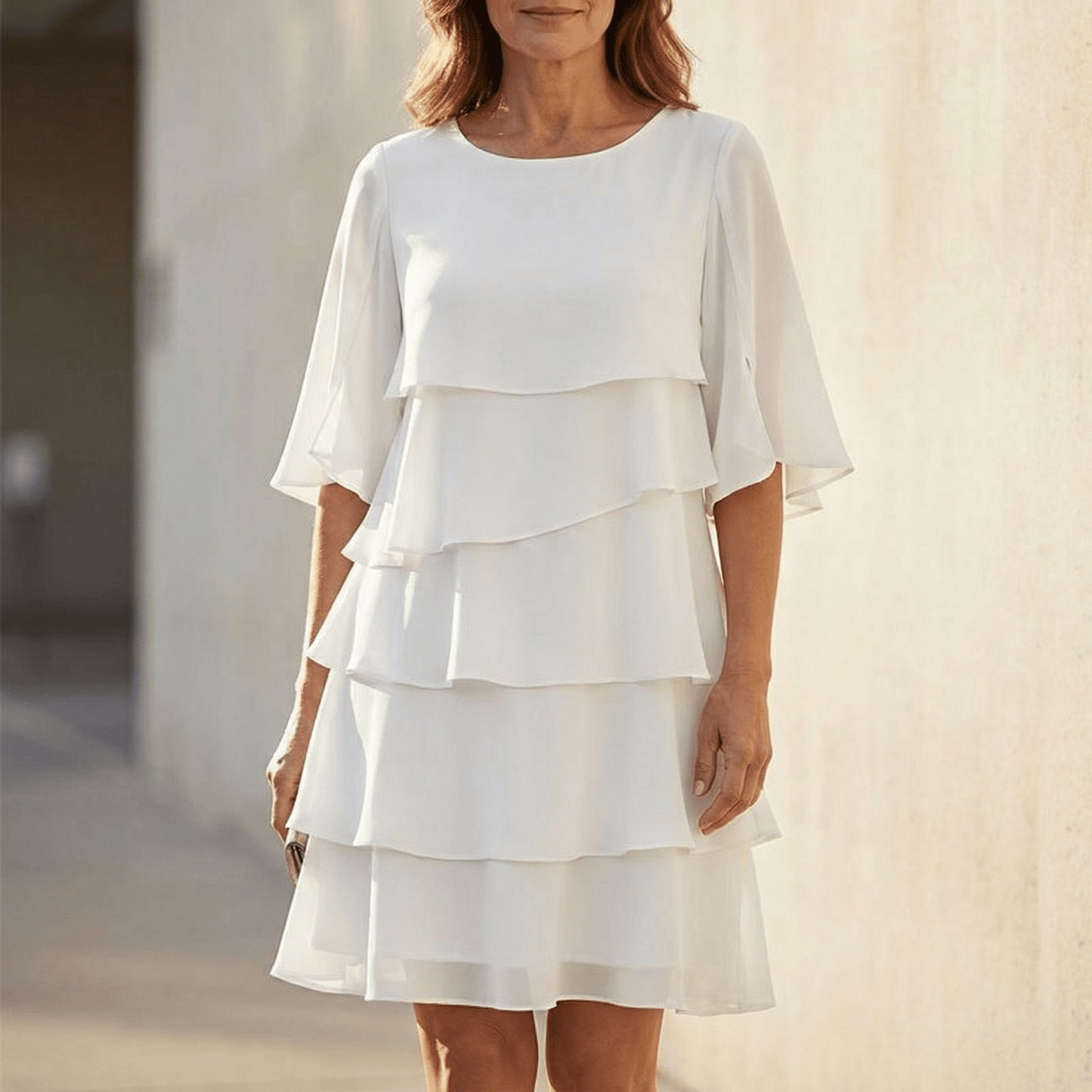 Cascadia - Cascading Tiered Ruffle Wedding Guest Dress