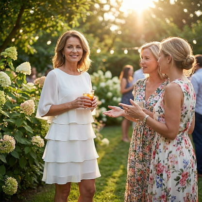 Cascadia - Cascading Tiered Ruffle Wedding Guest Dress