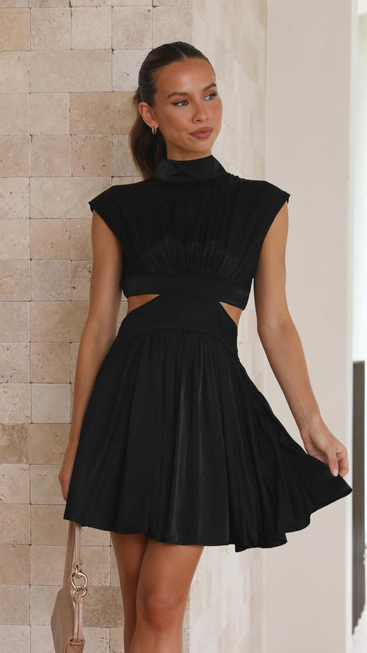 ChicVibe | Elegant Mini Dress with a Feminine Silhouette1