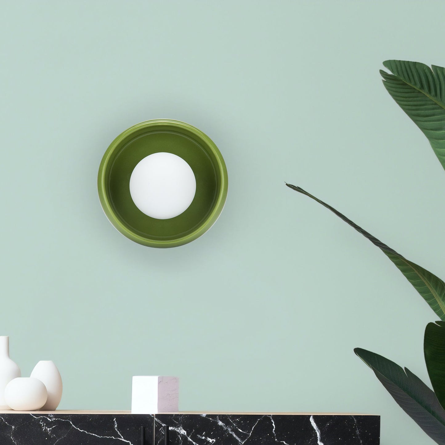 RingGlow | Elegant Round Ceramic Wall Light