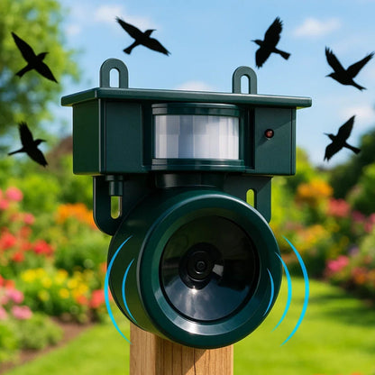 TerraGuard | Weatherproof bird repeller with PIR & solar energy