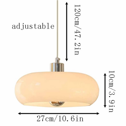 FormaGlow | Vintage Bauhaus Pendant Light with Moulded Glass Shade