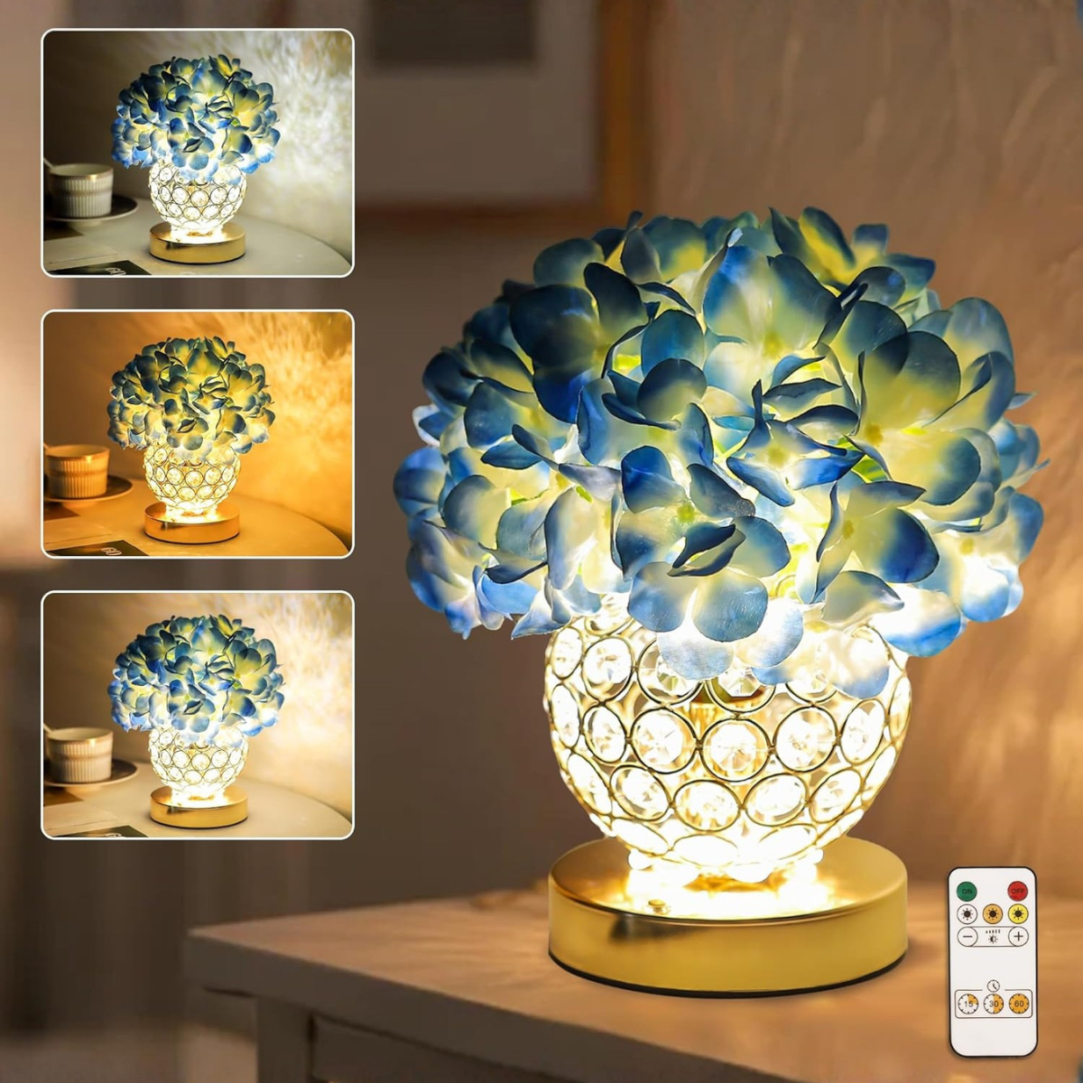 Floraura - Floral Design Rechargeable Table Lamp