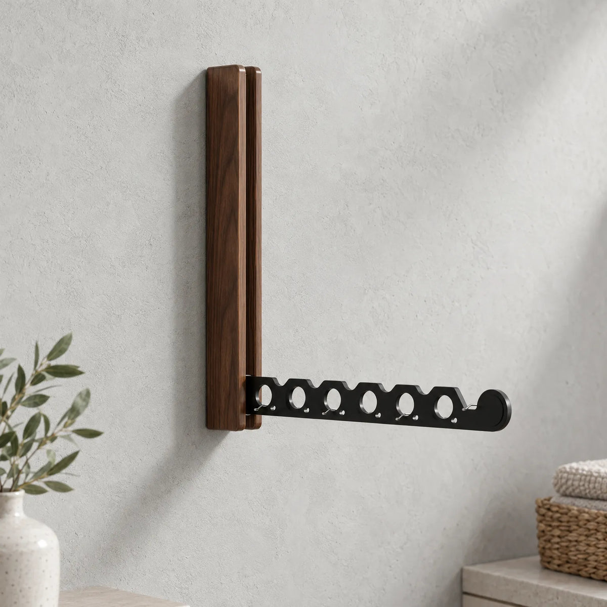 Foldwood - Wooden Coat Rack Wall Mounted
